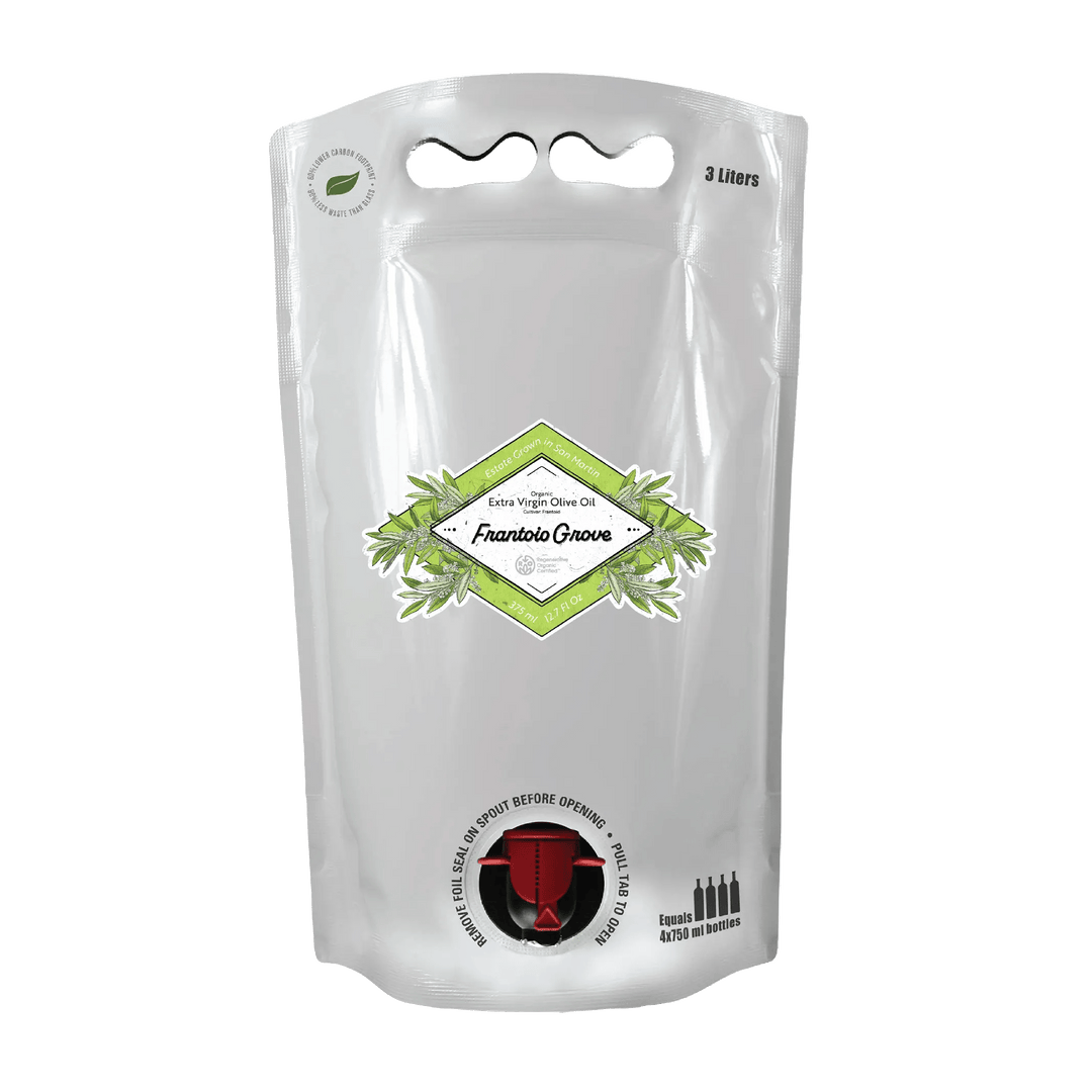 3 Liter Pouch of Frantoio Grove Extra Virgin Olive Oil - 2023 Harvest - Olive oil - Frantoio Grove