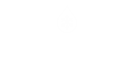 A Snowflake inside of a drop of olive oil. Stylized Text: Cold Pressed