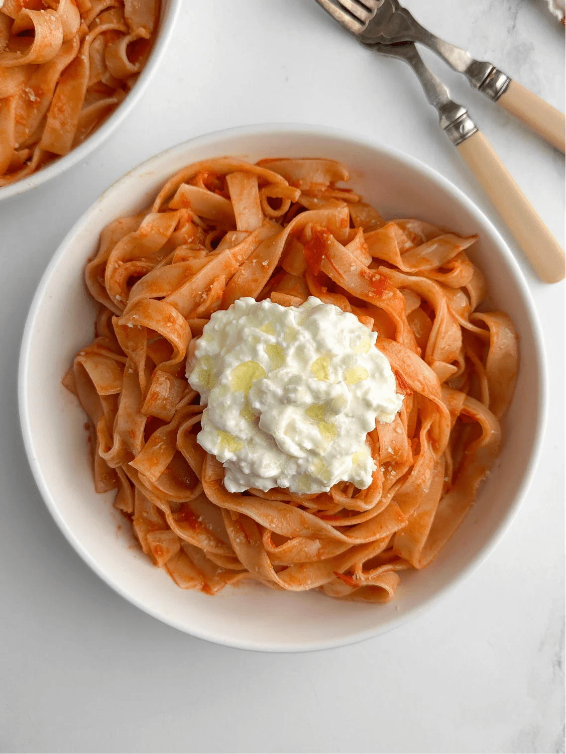 Sungold Tomato Pasta with Stracciatella and Meyer Lemon Olive Oil - Frantoio Grove