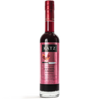 Bottle of KATZ Late Harvest Zinfandel Agrodolce Vinegar on a transparent background.