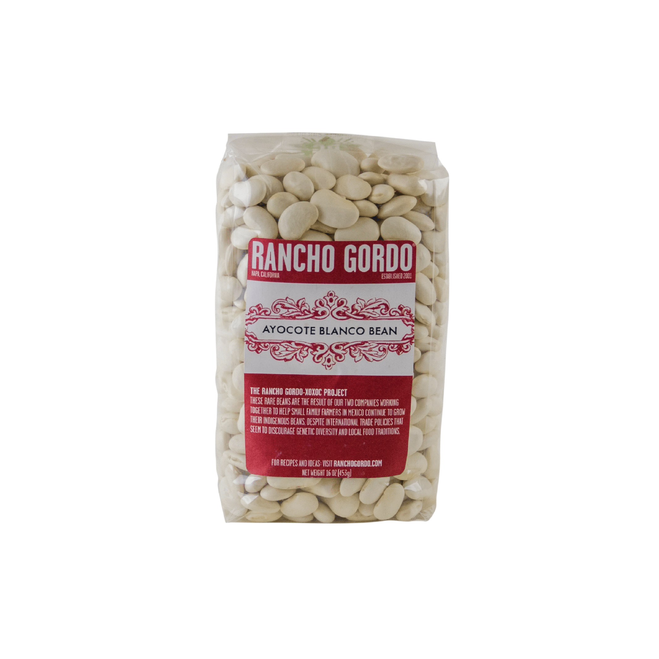 Rancho Gordo - Ayocote Blanco - Heirloom Bean - Dry Beans - Frantoio Grove