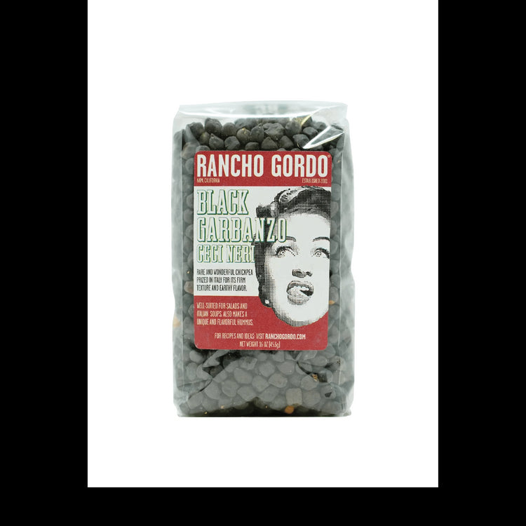 Rancho Gordo - Black Garbanzo Bean - Heirloom Bean - Dry Beans - Frantoio Grove