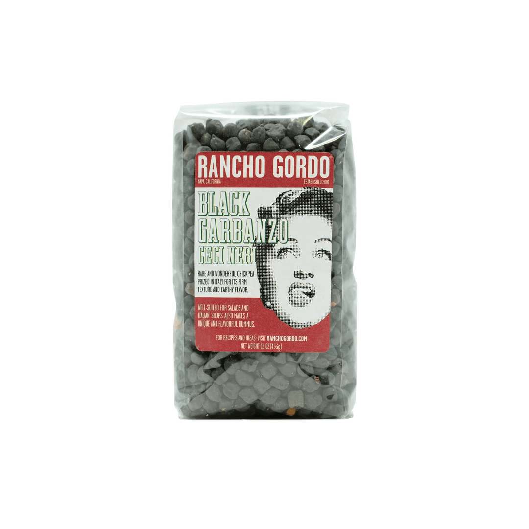 Rancho Gordo - Black Garbanzo Bean - Heirloom Bean - Dry Beans - Frantoio Grove