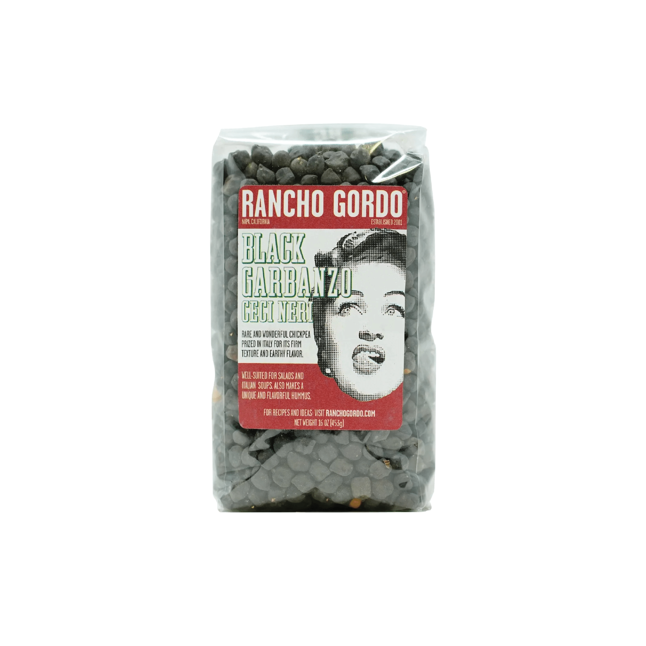 Rancho Gordo - Black Garbanzo Bean - Heirloom Bean - Dry Beans - Frantoio Grove