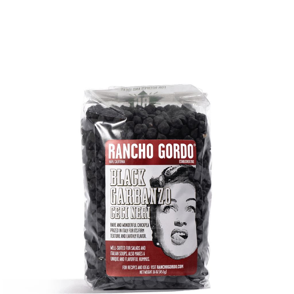 Rancho Gordo - Black Garbanzo Bean - Heirloom Bean - Dry Beans - Frantoio Grove